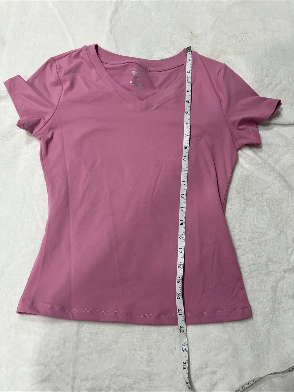 Trendy Queen Women's Pink V-Neck Short Sleeve Top - Picture 5 of 7